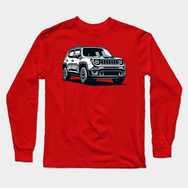 Jeep Renegade Long Sleeve T-Shirt by Vehicles-Art